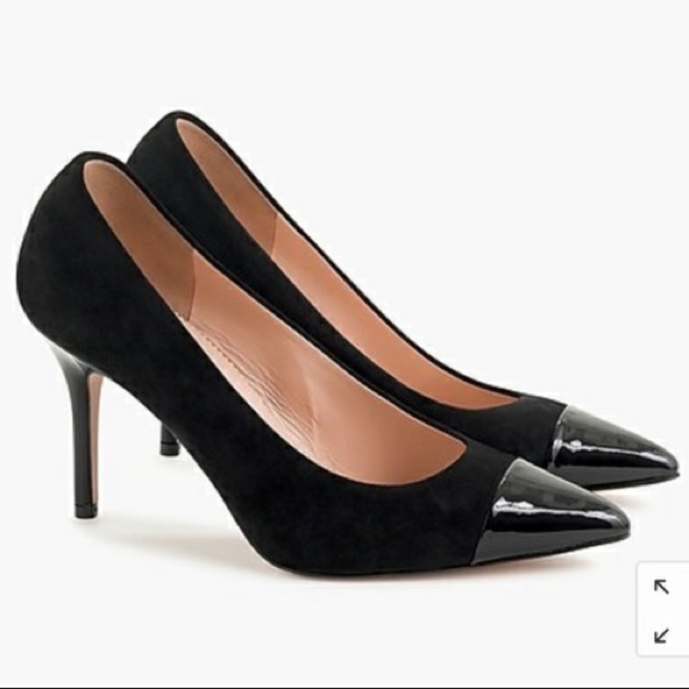 J.Crew | Collection Elsie Pumps in Suede with Patent Leather Toe Cap